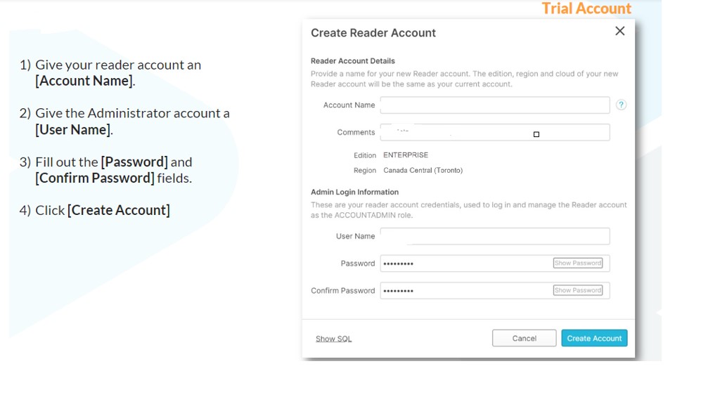 Create Reader Account