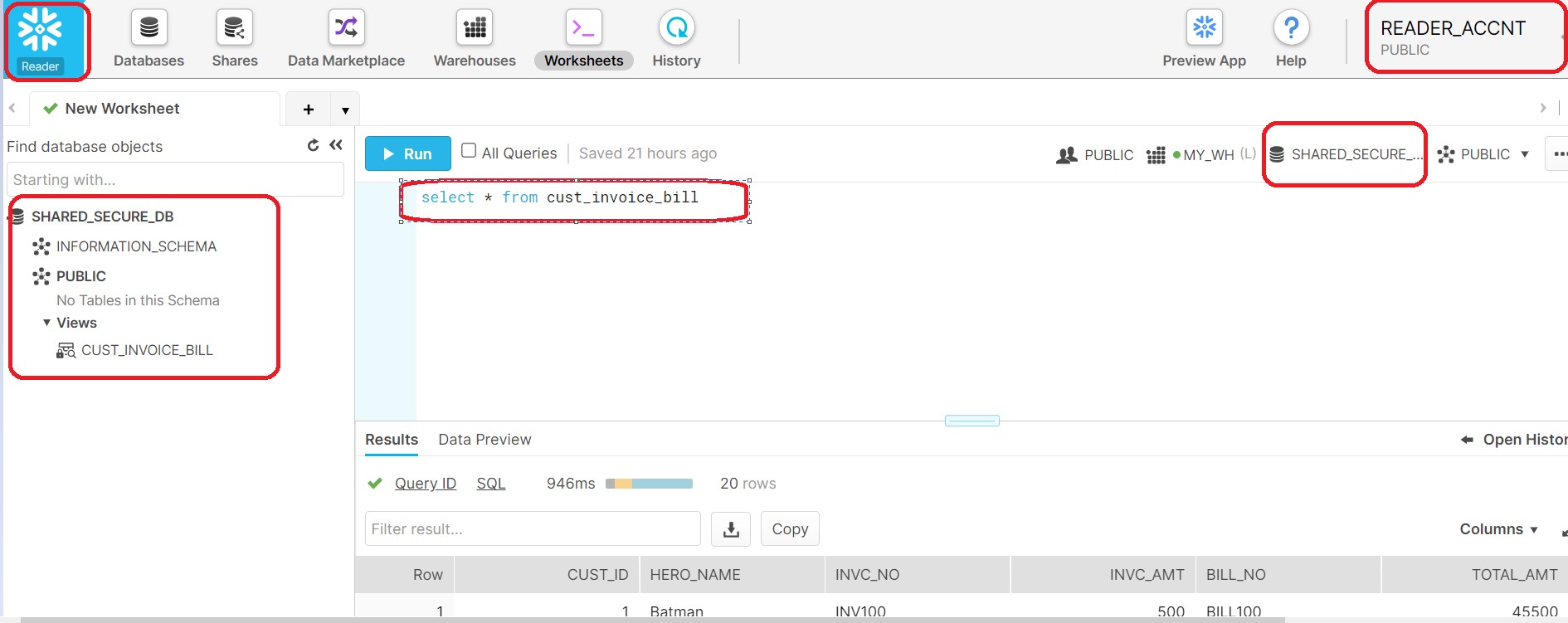 Data Sharing Reader Account Cloudyard