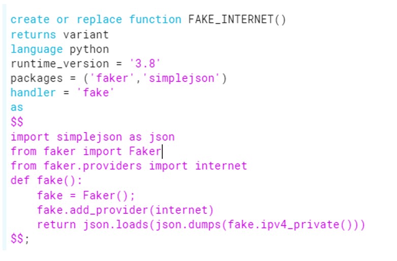 Python UDF