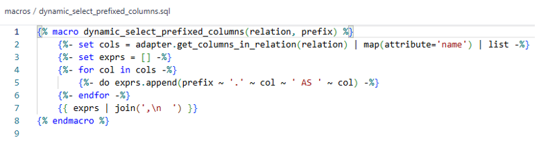 Macro Dynamic Cols